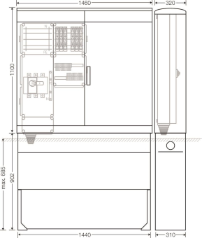 Hensel Ladeverteiler f.6 Mi EV 11kW 6010 