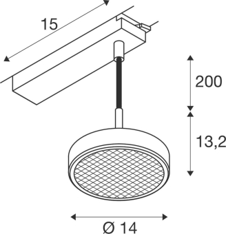 SLV GRIP! FLAT 1  Pendelleuchte  1009133 