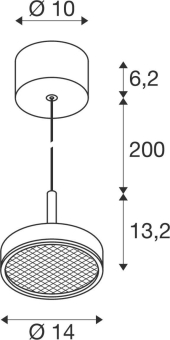 SLV GRIP! FLAT Pendelleuchte     1009014 