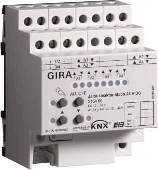 GIRA 215400 Jalousieaktor 4fach DC 24V 