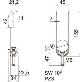 OBO BS-W2-K-40 FT Bügelschelle 2056 2f 