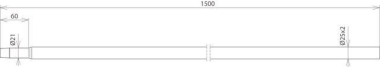 DEHN Rohrerder D 25x2mm L 1500mm  649150 