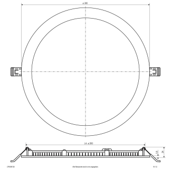 EVN LED Einbaupanel-rund-ws-   LTR300125 