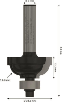 Bosch Profilfräser F 8mm R1   2608628356 