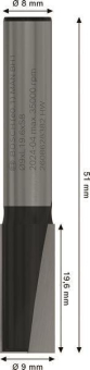 Bosch Nutfräser 8mm D1 9mm    2608628382 
