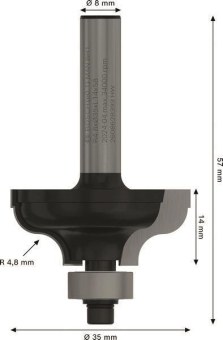 Bosch Profilfräser A 8mm R1   2608628393 