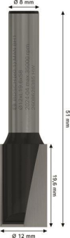 Bosch Nutfräser 8mm D1 12mm   2608628385 