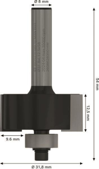 Bosch Falzfräser 8mm B 9,5mm  2608628350 