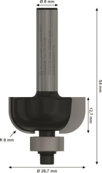 Bosch Hohlkehlfräser 8mm R1   2608628363 