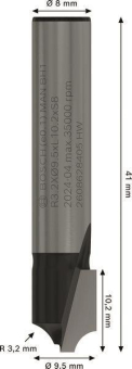 Bosch Viertelstabfräser 8mm   2608628405 