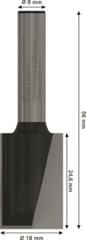 Bosch Nutfräser 8mm D1 18mm   2608628389 