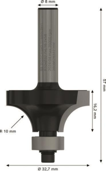 Bosch Abrundfräser 8mm R1     2608628342 