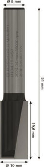 Bosch Nutfräser 8mm D1 10mm   2608628383 