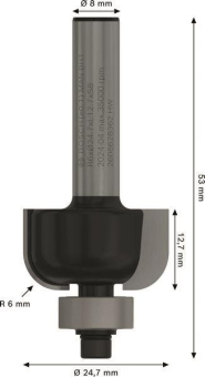 Bosch Hohlkehlfräser 8mm R1   2608628362 