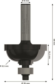 Bosch Profilfräser F 8mm R1   2608628358 