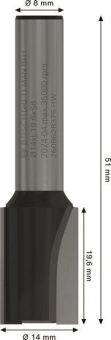 Bosch Nutfräser 8mm D1 14mm   2608628375 