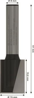 Bosch Nutfräser 8mm D1 15mm   2608628387 