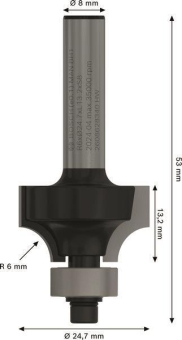 Bosch Abrundfräser 8mm R1 6mm 2608628340 