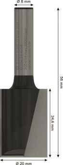 Bosch Nutfräser 8mm D1 20mm   2608628390 