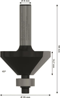 Bosch Fasefräser 8mm B 11mm   2608628352 