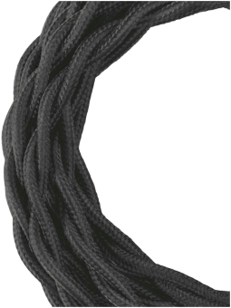 BAIL Textilkabel gedreht Schwarz  140308 