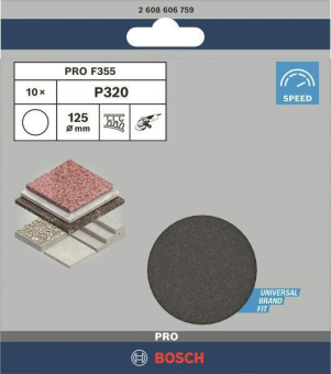 Bosch 10Schleifblatt Papier   2608606759 