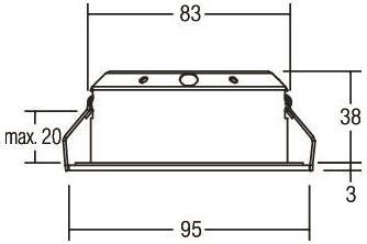 BRUM LED-Einbaustrahl. 6W weiss INDIWO83 