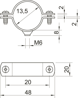 OBO 2900WM6 13.5 FT Abstandschelle 