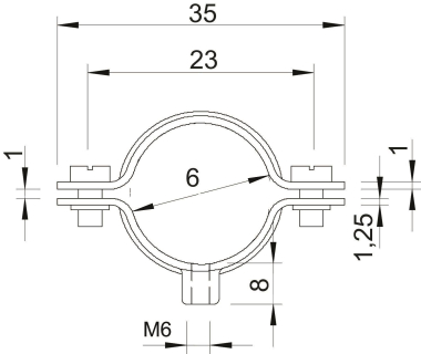 OBO 732 6 GTP Abstandschelle 