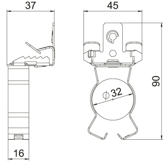 OBO SCVPC 3-7 D32 Trägerklammer 