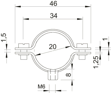 OBO 732 20 GTP Abstandschelle 