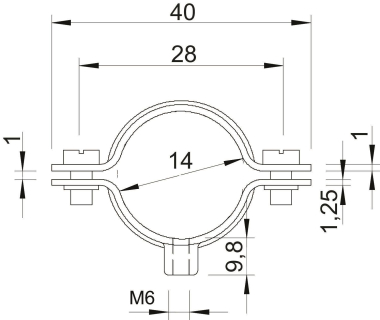 OBO 732 14 A4 Abstandschelle 