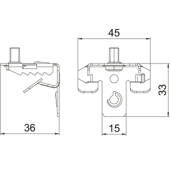 OBO SCUTB 3-7 M6 Trägerklammer 