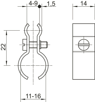 OBO 1020 11-16 G Spanndrahtschelle 
