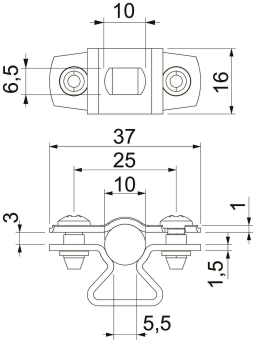 OBO ASL 733 10 A2 Abstandschelle 