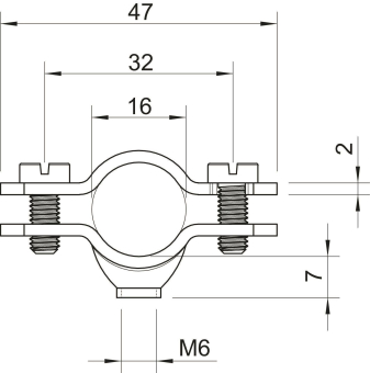 OBO 731 W 16 G Abstandschelle 