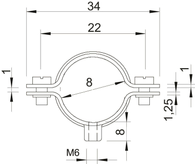 OBO 732 8 GTP Abstandschelle 