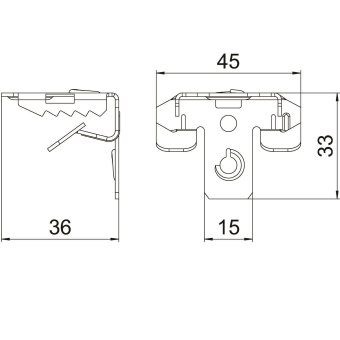 OBO SCUIT 3-7 M6 Trägerklammer 
