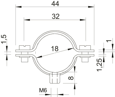 OBO 732 18 GTP Abstandschelle 