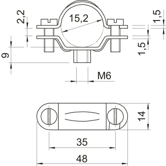 OBO 2900 M6 13-16 G Abstandschelle 