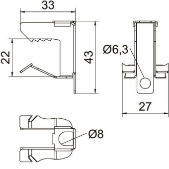 OBO SK MULTI 14-20 Trägerklammer 