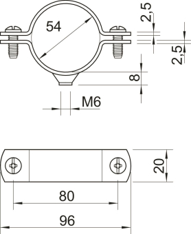 OBO 2900WM6 54 FT Abstandschelle 