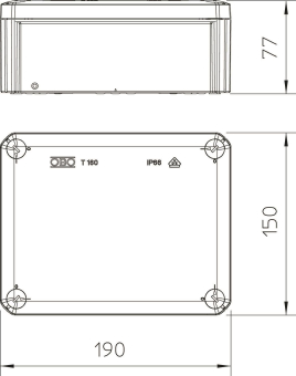 OBO T 160 OE Kabelabzweigkasten lgr 