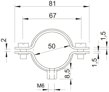 OBO 732 50 GTP Abstandschelle 