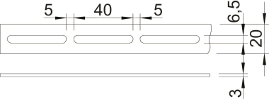 OBO OSS 20x3 3M FT Schlitzband in Stäben 