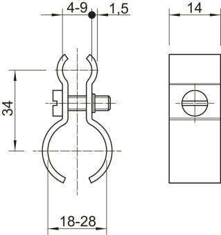 OBO 1020 18-28 G Spanndrahtschelle 