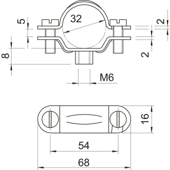 OBO 2900 M6 30-34 G Abstandschelle 