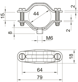 OBO 2072 M6 G Abstandschelle 