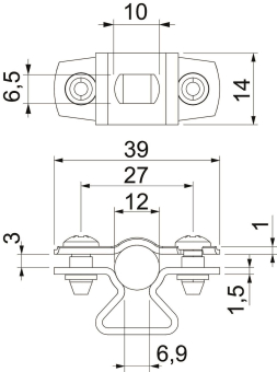 OBO ASL 733 12 G Abstandschelle 