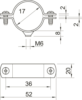 OBO 2900WM6 17 FT Abstandschelle 